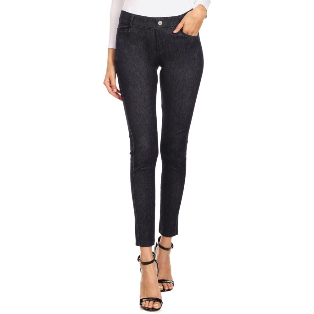 HOST PICK - Faded Out 5-Pocket Skinny Jeans-Navy - Picture 3 of 4